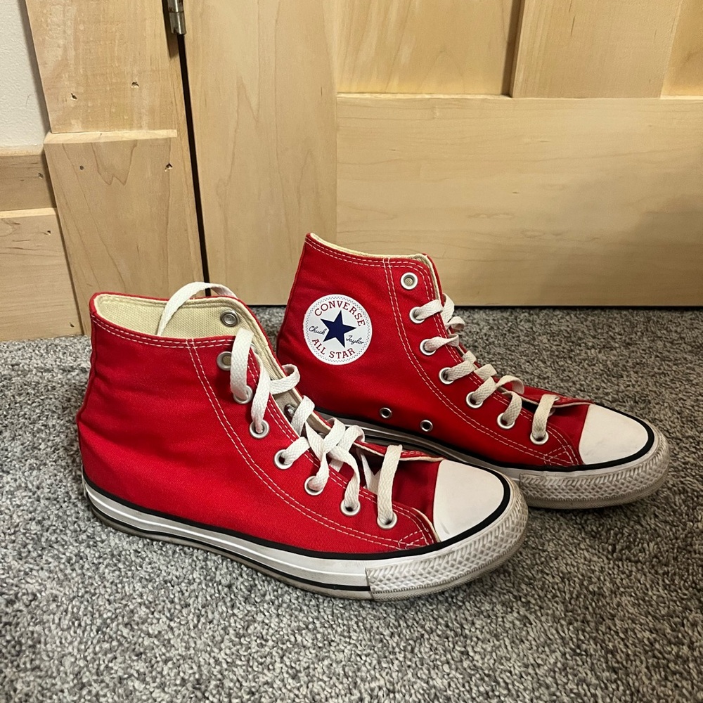 Converse Red Canvas High-Tops